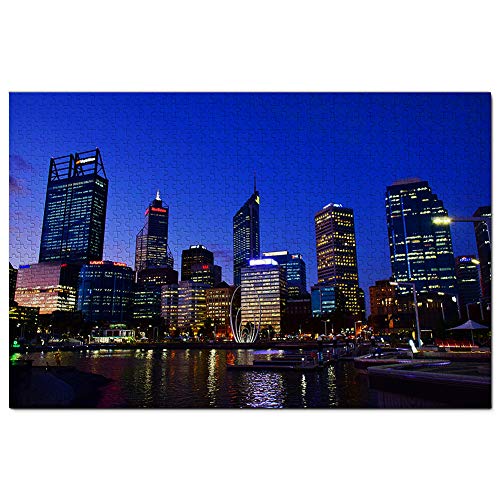 Australien Perth Puzzle 1000 Teile Spiel Kunstwerk Reise Souvenir 52x38CM von AFHMZ