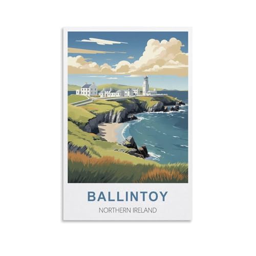 Ballintoy Nordirland Puzzle für Erwachsene, Lernspiel, Herausforderungsspielzeug, 2000 Teile, Puzzle für Erwachsene und Kinder, Lernspiele, Heimdekoration, 100 x 70 cm von AFHMZ