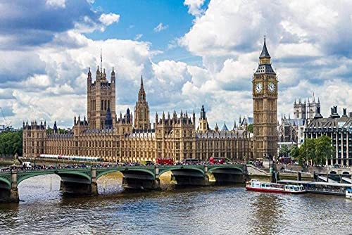 Big Ben und das House of Parliament London Puzzle 1000 Teile für Erwachsene Teenager Kinder, Gelegenheits-Herausforderung Lernspiel Puzzle 70x50CM von AFHMZ