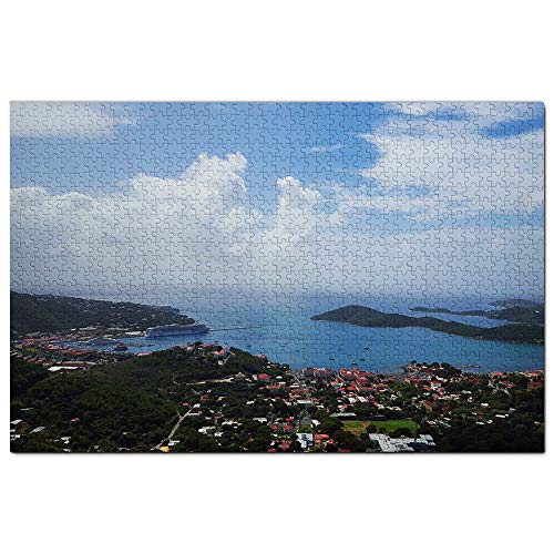 Blackbeards Schloss Charlotte Amalie St. Thomas Amerikanische Jungferninseln Puzzle 500 Teile Spiel Kunstwerk Reisesouvenir 52x38CM von AFHMZ