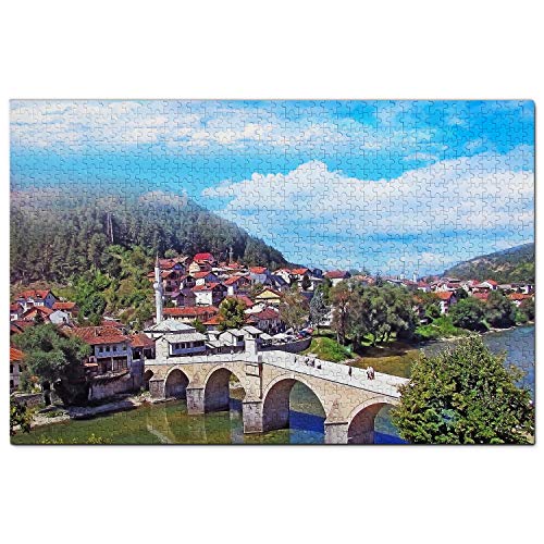 Bosnien-Puzzle, 100 Teile, Lateinische Brücke, Lateinische Brücke, Bosnien-Puzzlespiel, Kunstwerk, Reisesouvenir, 45,5 x 35,5 cm Bosnien-Puzzle, 100 Teile, Lateinische Brücke, Lateinische Brücke, Bosnien-Puzzlespiel, Kunstwerk, Reisesouvenir, 45,5 x 35,5 cm von AFHMZ
