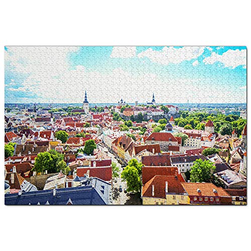 Estland Tallinn Estland Altstadt Puzzle 300 Teile Spiel Kunstwerk Reise Souvenir 38x26CM von AFHMZ