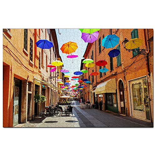 Ferrara Regenschirm Italien Puzzle 500 Teile Spiel Kunstwerk Reise Souvenir 52x38CM von AFHMZ
