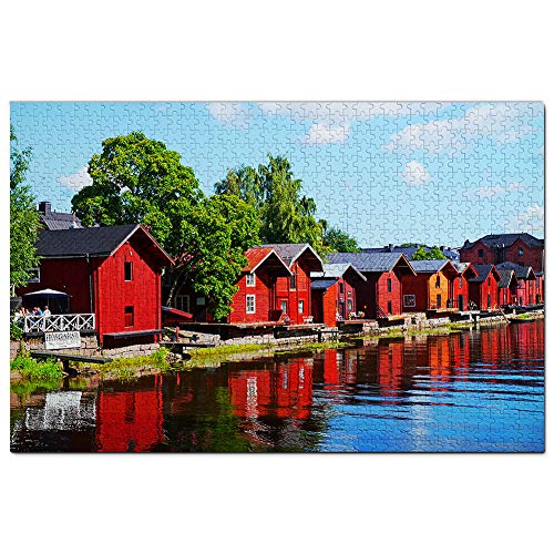 Finnland Haus Porvoo Puzzle 500 Teile Spiel Kunstwerk Reise Souvenir 52x38CM von AFHMZ