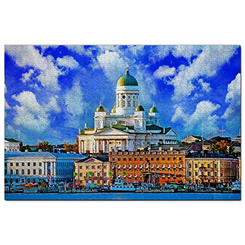 Finnland-Puzzle, 300 Teile, Finnland, Helsinki-Kathedrale, Puzzlespiel, Kunstwerk, Reise-Souvenir, 38 x 26 cm von AFHMZ