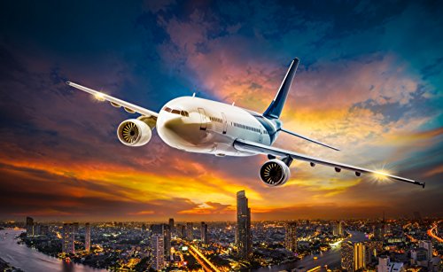 Flugzeug über der Stadt - Puzzle für Erwachsene 500 Teile DIY Puzzle Kinderspielzeug 52x38CM von AFHMZ