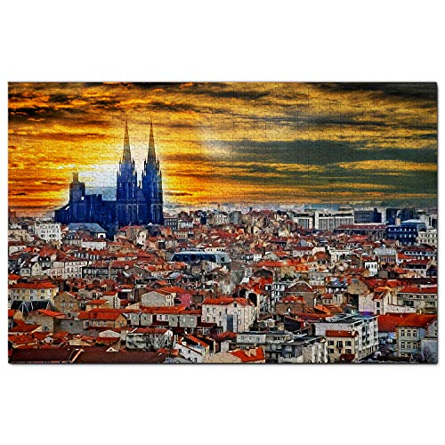 Frankreich-Puzzle, 300 Teile, Frankreich, Clermont-Ferrand, Puzzlespiel, Kunstwerk, Reise-Souvenir, 38 x 26 cm von AFHMZ
