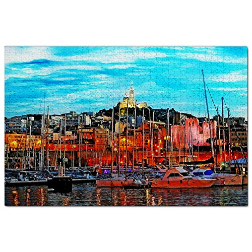 Frankreich Puzzle 1000 Teile Frankreich Alter Hafen von Marseille Puzzlespiel Kunstwerk Reisesouvenir 70x50CM Frankreich Puzzle 1000 Teile Frankreich Alter Hafen von Marseille Puzzlespiel Kunstwerk Reisesouvenir 70x50CM von AFHMZ