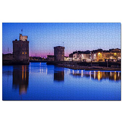 Frankreich Vieux Port La Rochelle Puzzle für Erwachsene, 300 Teile, Reisegeschenk, Souvenir, 38 x 26 cm von AFHMZ