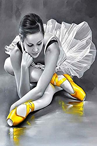 Gelbe Ballerina-Schuhe – Puzzle für Erwachsene, 100 Teile, DIY-Puzzle, Kinder-Papierspielzeug, 45,5 x 35,5 cm von AFHMZ