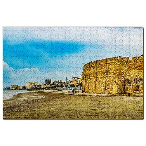 Golden Beach Larnaca Zypern Puzzle für Erwachsene 100 Teile Reisegeschenk Souvenir 45,5x35,5CM von AFHMZ