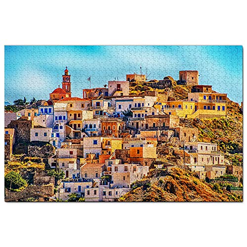 Griechenland Dorf Karpathos Puzzle 1000 Teile Spiel Kunstwerk Reise Souvenir 100x70CM von AFHMZ