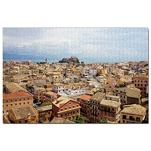 Griechenland Korfu Puzzle 1000 Teile Spiel Kunstwerk Reise Souvenir 38x26CM von AFHMZ