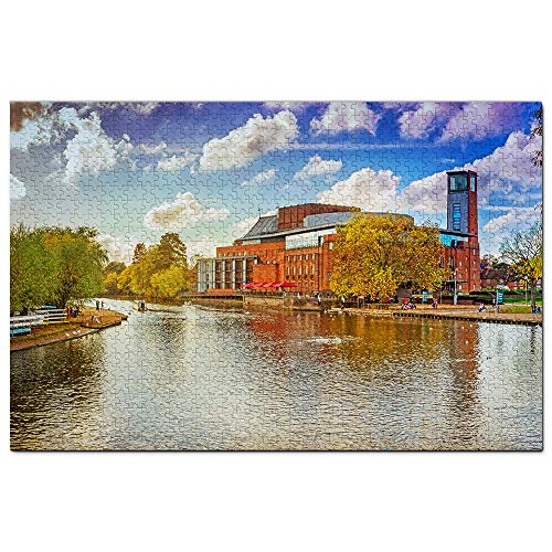 Großbritannien, England, Stratford-Upon-Avon, Royal Shakespeare Theatre, Puzzle, 1000 Teile, Spiel, Kunstwerk, Reisesouvenir, 70 x 50 cm von AFHMZ