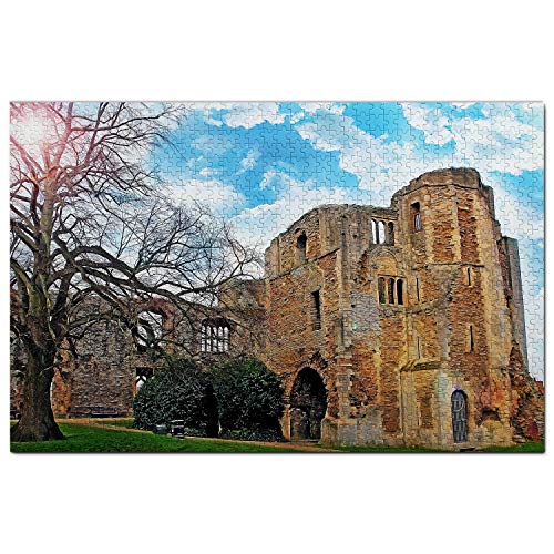 Großbritannien England Newark Castle Newark-On-Trent Puzzle für Erwachsene 100 Teile Reisegeschenk Souvenir 45,5x35,5CM von AFHMZ