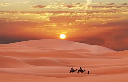 Großes Puzzle für Erwachsene, 100 Teile, Naturschönheit, Sandstrand, Sahara-Wüste, Marokko, Karawane in der Sahara-Wüste, 45,5 x 35,5 cm Großes Puzzle für Erwachsene, 100 Teile, Naturschönheit, Sandstrand, Sahara-Wüste, Marokko, Karawane in der Sahara-Wüste, 45,5 x 35,5 cm von AFHMZ