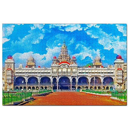 Indien-Puzzle, 100 Teile, Indien, Mysore-Palast, Puzzlespiel, Kunstwerk, Reisesouvenir, 45,5 x 35,5 cm Indien-Puzzle, 100 Teile, Indien, Mysore-Palast, Puzzlespiel, Kunstwerk, Reisesouvenir, 45,5 x 35,5 cm von AFHMZ