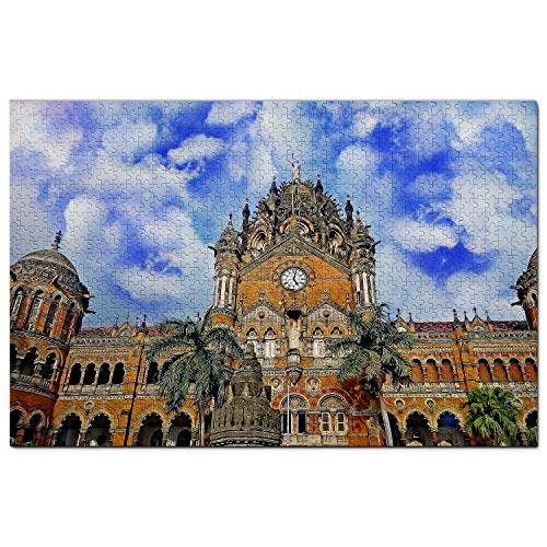 Indien-Puzzle, 1000 Teile, Indien, Chhatrapati Shivaji Terminus Mumbai, Puzzlespiel, Kunstwerk, Reisesouvenir, 100 x 70 cm Indien-Puzzle, 1000 Teile, Indien, Chhatrapati Shivaji Terminus Mumbai, Puzzlespiel, Kunstwerk, Reisesouvenir, 100 x 70 cm von AFHMZ