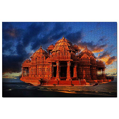 Indien Swaminarayan Akshardham New Delhi Puzzle 500 Teile Spielkunstwerk Reisesouvenir 52x38CM von AFHMZ