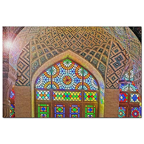 Iran-Puzzle, 500 Teile, Nasir-al-Mulk-Moschee, Shiraz, Iran, Puzzlespiel, Kunstwerk, Reisesouvenir, 52 x 38 cm von AFHMZ