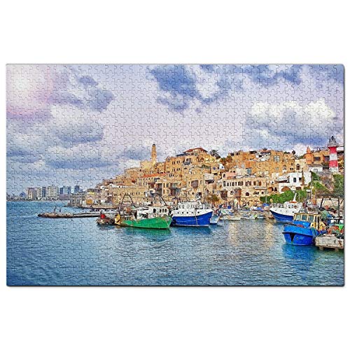 Israel-Puzzle, 100 Teile, Israel, Altstadt von Akko, Haifa, Puzzlespiel, Kunstwerk, Reisesouvenir, 45,5 x 35,5 cm von AFHMZ