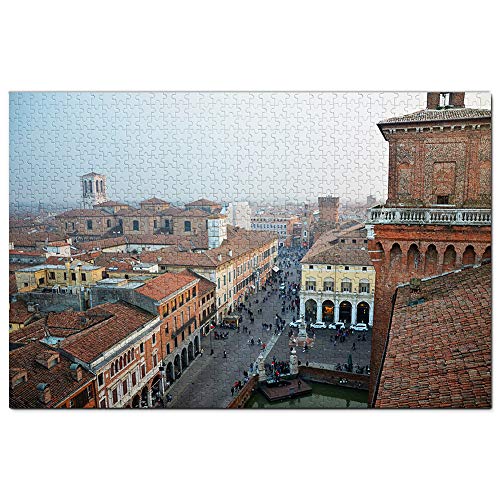 Italien Ferrara Stadt Puzzle 500 Teile Spiel Kunstwerk Reise Souvenir 52x38CM von AFHMZ