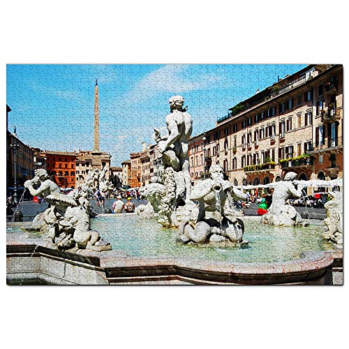 Italien Piazza Navona Rom Puzzle 300 Teile Spiel Kunstwerk Reise Souvenir 38x26CM von AFHMZ