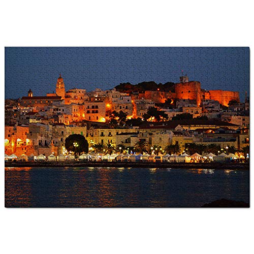 Italien Vieste Stadt Puzzle 100 Stück Spiel Kunstwerk Reise Souvenir 45,5x35,5CM von AFHMZ