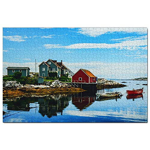 Kanada Hafen Bootshäuser Peggy's Cove Puzzle 1000 Teile Spiel Kunstwerk Reise Souvenir 100 x70CM von AFHMZ