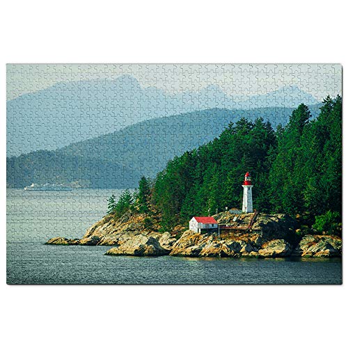 Kanada Leuchtturm Vancouver Puzzle 500 Teile Spiel Kunstwerk Reise Souvenir 52x38CM von AFHMZ