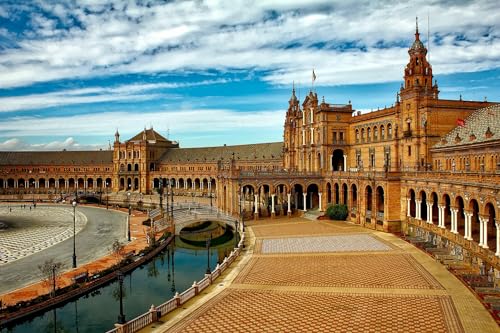 Klassische Puzzles 500 Teile Plaza De España Sevilla 52x38CM von AFHMZ