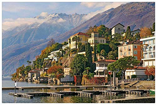 Klassisches Puzzle 2000 Teile für Erwachsene, Ascona-Berge, Schweiz, Kind oder einen Freund, 100 x 70 cm von AFHMZ