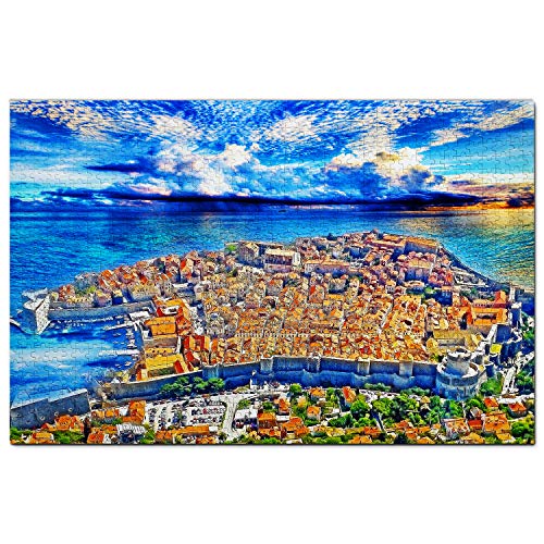 Kroatien-Puzzle, 500 Teile, Kroatien, Dubrovnik, Stadtmauern, Puzzlespiel, Kunstwerk, Reise-Souvenir, 52 x 38 cm Kroatien-Puzzle, 500 Teile, Kroatien, Dubrovnik, Stadtmauern, Puzzlespiel, Kunstwerk, Reise-Souvenir, 52 x 38 cm von AFHMZ
