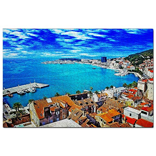 Kroatien Puzzle 1000 Teile Kroatien Hvar Insel Marjan Park Split Puzzle Spiel Kunstwerk Reise Souvenir 52x38CM von AFHMZ