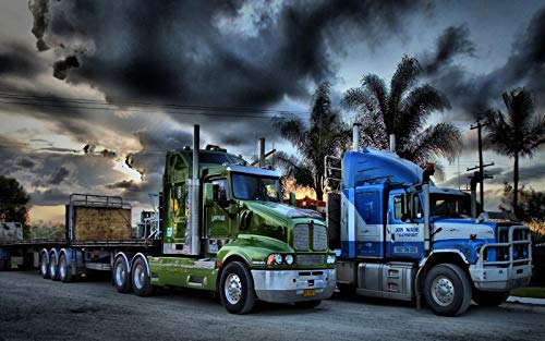 LKW unter der schwarzen Wolke - Puzzle für Erwachsene 2000-teiliges DIY-Puzzle Kinderspielzeug 70x100CM LKW unter der schwarzen Wolke - Puzzle für Erwachsene 2000-teiliges DIY-Puzzle Kinderspielzeug 70x100CM von AFHMZ