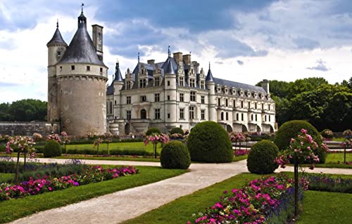 Lernspiel Kindergarten Puzzle 200 Teile Stadt Frankreich Chenonceau Chateau Edel et Loire 35x25CM von AFHMZ