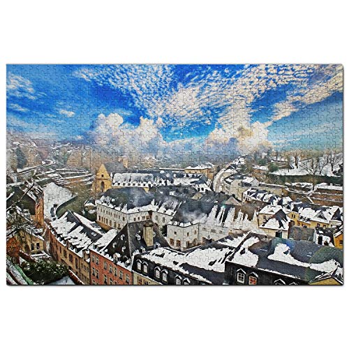 Luxemburg-Puzzle, 200 Teile, Luxemburg-Puzzlespiel, Kunstwerk, Reise-Souvenir, 35 x 25 cm von AFHMZ