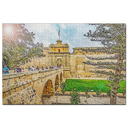 Malta Puzzle 100 Teile Malta Mdina Gates Castle Puzzle Spiel Kunstwerk Reise Souvenir 45,5 x 35,5CM Malta Puzzle 100 Teile Malta Mdina Gates Castle Puzzle Spiel Kunstwerk Reise Souvenir 45,5 x 35,5CM von AFHMZ