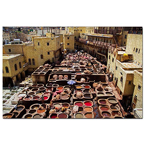 Marokko Altstadt FES Puzzle 1000 Teile Spiel Kunstwerk Reise Souvenir 38x26CM von AFHMZ