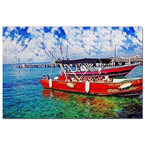 Mexiko-Puzzle, 100 Teile, Mexiko, Isla Mujeres, Puzzlespiel, Kunstwerk, Reisesouvenir, 45,5 x 35,5 cm Mexiko-Puzzle, 100 Teile, Mexiko, Isla Mujeres, Puzzlespiel, Kunstwerk, Reisesouvenir, 45,5 x 35,5 cm von AFHMZ