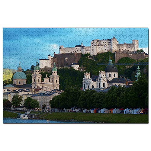 Österreichische Festung Hohensalzburg Salzburg Puzzle 100 Teile Spiel Kunstwerk Reise Souvenir 45,5 x 35,5 cm von AFHMZ