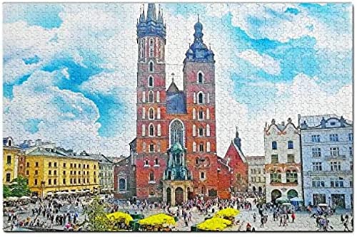 Polen, Marienbasilika, Krakau, Puzzle für Erwachsene, 300 Teile, Reisegeschenk, Souvenir, 38 x 26 cm Polen, Marienbasilika, Krakau, Puzzle für Erwachsene, 300 Teile, Reisegeschenk, Souvenir, 38 x 26 cm von AFHMZ