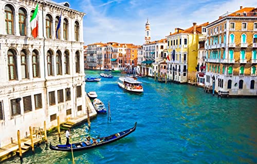 Puzzle 100 Teile, Italien, Venedig, Kanal, Gondelboote, personalisiertes Puzzle, 45,5 x 35,5 cm Puzzle 100 Teile, Italien, Venedig, Kanal, Gondelboote, personalisiertes Puzzle, 45,5 x 35,5 cm von AFHMZ
