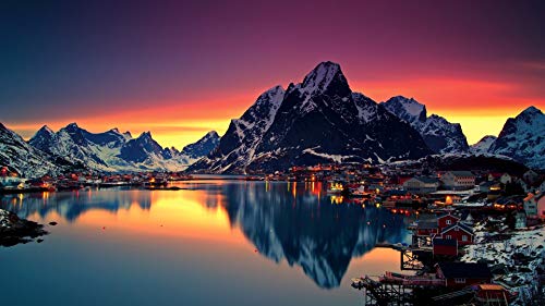 Puzzle 100 Teile Norwegen Lofoten Bergsee Haus Papiermontage Dekoration Für Das Haus Spielzeug Spiel Geschenk Lernspielzeug Für Kinder Und Erwachsene 45,5 x 35,5CM Puzzle 100 Teile Norwegen Lofoten Bergsee Haus Papiermontage Dekoration Für Das Haus Spielzeug Spiel Geschenk Lernspielzeug Für Kinder Und Erwachsene 45,5 x 35,5CM von AFHMZ