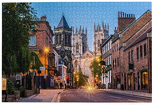 Puzzle 1000 Teile, Abendlicher Blick auf die Stadtlandschaft von der Straße mit der Yorker Kathedrale, Großes Familienpuzzlespiel für Erwachsene, 70 x 50 cm Puzzle 1000 Teile, Abendlicher Blick auf die Stadtlandschaft von der Straße mit der Yorker Kathedrale, Großes Familienpuzzlespiel für Erwachsene, 70 x 50 cm von AFHMZ