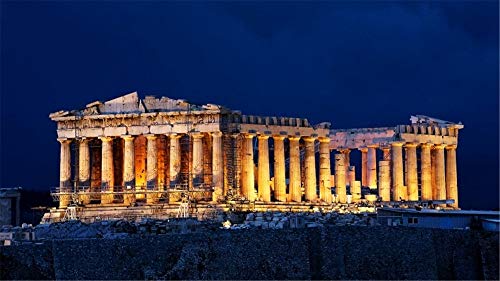 Puzzle 1000 Teile Parthenon Akropolis Athen Klassisches Puzzle 3D Puzzle DIY Kit Papierspielzeug Einzigartiges Geschenk Wohnkultur 70x50CM von AFHMZ