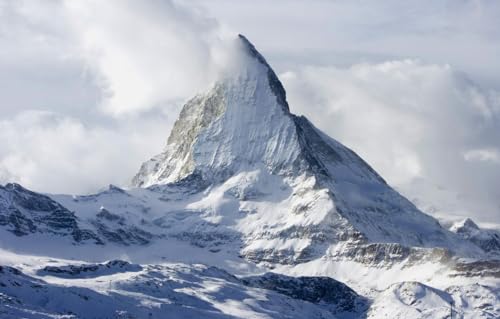 Puzzle 1000 Teile für Erwachsene, Puzzle für Erwachsene, 1000-teiliges Lernpuzzle, Schnee, Berg, 70 x 50 cm von AFHMZ