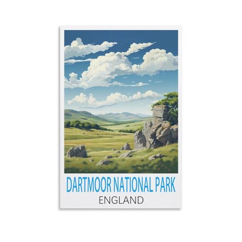 Puzzle 1000 Teile für Erwachsene, Puzzles für Erwachsene, Poster zum Dartmoor-Nationalpark in England, Puzzle-Sets für anspruchsvolle Puzzlespiele und Familienspiele, 70 x 50 cm von AFHMZ