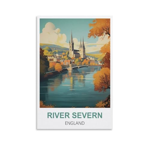 Puzzle 1000 Teile für Erwachsene, Puzzles für Erwachsene, Poster zum Fluss Severn in England, Puzzle-Sets für anspruchsvolle Puzzlespiele und Familienspiele, 52 x 38 cm von AFHMZ