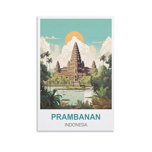 Puzzle 1000 Teile für Erwachsene, Puzzles für Erwachsene, Prambanan Indonesia-Puzzle-Sets für anspruchsvolle Puzzlespiele und Familienspiele, 70 x 50 cm von AFHMZ
